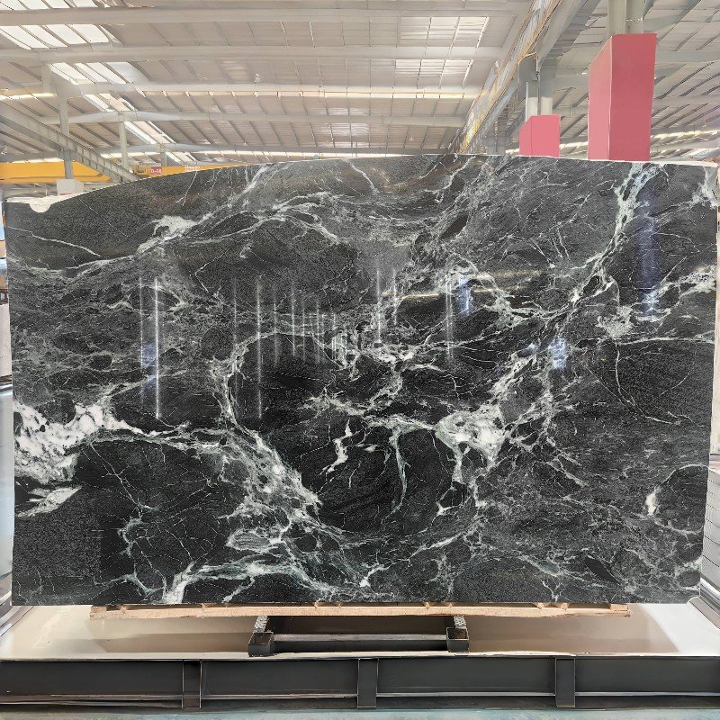 Black Polished Natural Marble Slab - Image 4